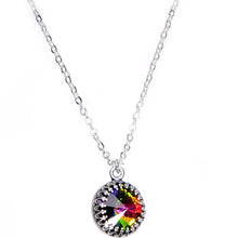 Load image into Gallery viewer, Handmade Rainbow Bombastic Necklace Created with Crystals