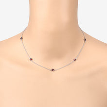 Load image into Gallery viewer, 2.10 Carat Genuine Garnet .925 Sterling Silver Necklace
