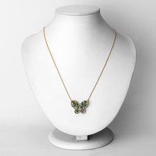 Load image into Gallery viewer, 1.56 Carat Genuine Emerald and White Zircon .925 Sterling Silver Necklace