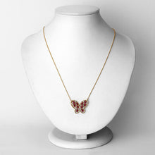 Load image into Gallery viewer, 2.36 Carat Genuine Ruby and White Zircon .925 Sterling Silver Necklace