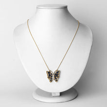 Load image into Gallery viewer, 2.94 Carat Genuine Blue Sapphire and White Zircon .925 Sterling Silver Necklace