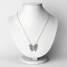 Load image into Gallery viewer, 2.76 Carat Genuine Tanzanite and White Zircon .925 Sterling Silver Necklace