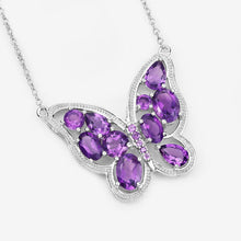 Load image into Gallery viewer, 4.32 Carat Genuine Amethyst .925 Sterling Silver Necklace