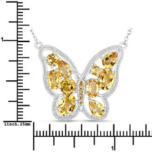 Load image into Gallery viewer, 4.43 Carat Genuine Citrine .925 Sterling Silver Necklace