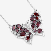 Load image into Gallery viewer, 4.60 Carat Genuine Garnet .925 Sterling Silver Necklace