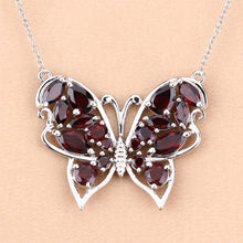 Load image into Gallery viewer, 4.60 Carat Genuine Garnet .925 Sterling Silver Necklace