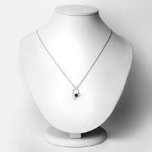 Load image into Gallery viewer, 0.60 Carat Genuine Garnet .925 Sterling Silver Necklace