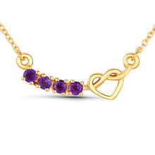 Load image into Gallery viewer, 0.24 Carat Genuine Amethyst .925 Sterling Silver Necklace