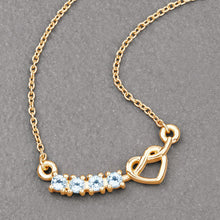 Load image into Gallery viewer, 0.30 Carat Genuine Blue Topaz .925 Sterling Silver Necklace
