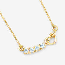 Load image into Gallery viewer, 0.30 Carat Genuine Blue Topaz .925 Sterling Silver Necklace