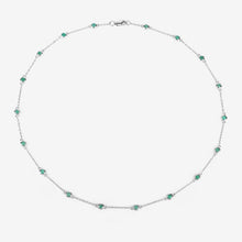 Load image into Gallery viewer, 1.80 Carat Genuine Emerald .925 Sterling Silver Necklace