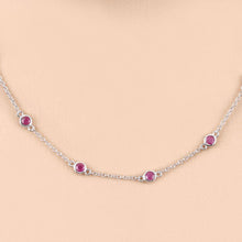 Load image into Gallery viewer, 2.34 Carat Genuine Ruby .925 Sterling Silver Necklace