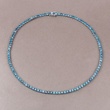 Load image into Gallery viewer, 33.24 Carat Genuine Blue Diamond 14K White Gold Necklace