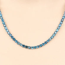 Load image into Gallery viewer, 33.24 Carat Genuine Blue Diamond 14K White Gold Necklace