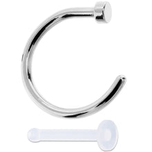 Load image into Gallery viewer, 18G 5/16 Pack Set of 3 Assorted Stainless Steel Nose Hoop Rings