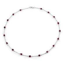 Load image into Gallery viewer, 8.10 Carat Genuine Garnet .925 Sterling Silver Necklace