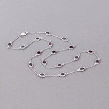 Load image into Gallery viewer, 8.10 Carat Genuine Garnet .925 Sterling Silver Necklace
