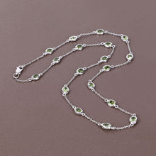 Load image into Gallery viewer, 6.30 Carat Genuine Peridot .925 Sterling Silver Necklace