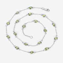 Load image into Gallery viewer, 6.30 Carat Genuine Peridot .925 Sterling Silver Necklace