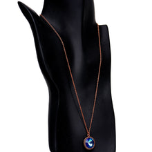 Load image into Gallery viewer, Handmade Blue Bombastic Necklace Created with Crystals