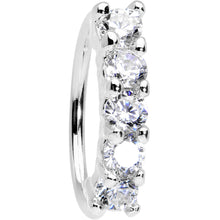 Load image into Gallery viewer, 20G 5/16 Clear CZ Quintet Seamless Circular Ring