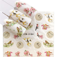 Load image into Gallery viewer, Nail Art Water Transfer Stickers Anime Mouse Animal Kid slider adhesive Watermark Decals Women Beauty Wedding Nails Decal Self-Adhesive 3D Wave Design Decoration for Women Girls Art Stickers Decal Decoration Metallic Curve Strip Line Nail