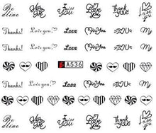 Load image into Gallery viewer, Nail Art Water Transfer Stickers Anime Mouse Animal Kid slider adhesive Watermark Decals Women Beauty Wedding Nails Decal Self-Adhesive 3D Wave Design Decoration for Women Girls Art Stickers Decal Decoration Metallic Curve Strip Line Nail