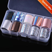 Load image into Gallery viewer, Nail Foils Fall Design Maple Leaves Flower Golden Nail Sliders Snake Leopard Decor Paper Nail Art Sticker Set Decals for Women Nail Decorations Accessories Metal Curve Stripe Lines Design Letter Nail Sticker Adhesive Decoration