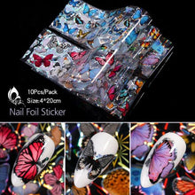 Load image into Gallery viewer, Nail Foils Marble Flower Series Iridescent Nail Art Transfer Sticker Paper Slider Nail Water Decal Design Manicures Decorations Art Manicures Decoration New Gold Nail Transfer Foils for Nail Arts Nails Supply Holographic Effect Nail Art Foil Stickers Hol