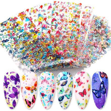 Load image into Gallery viewer, Nail Foils Marble Flower Series Iridescent Nail Art Transfer Sticker Paper Slider Nail Water Decal Design Manicures Decorations Art Manicures Decoration New Gold Nail Transfer Foils for Nail Arts Nails Supply Holographic Effect Nail Art Foil Stickers Hol