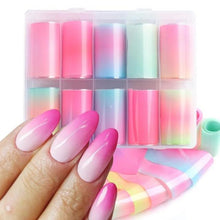 Load image into Gallery viewer, Nail Foils Marble Flower Series Iridescent Nail Art Transfer Sticker Paper Slider Nail Water Decal Design Manicures Decorations Art Manicures Decoration New Gold Nail Transfer Foils for Nail Arts Nails Supply Holographic Effect Nail Art Foil Stickers Hol