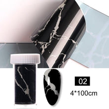 Load image into Gallery viewer, Nail Foils Marble Series Nail Art Transfer Sticker Paper Gold Line Foils Bright Marble Design Decoration Marble Nail Art Stickers Water Transfer Nail Decals Full Wraps Gradient Acrylic Nail Kits for Women Manicure Decoration Accessories