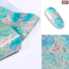 Load image into Gallery viewer, Nail Foils Marble Series Nail Art Transfer Sticker Paper Gold Line Foils Bright Marble Design Decoration Marble Nail Art Stickers Water Transfer Nail Decals Full Wraps Gradient Acrylic Nail Kits for Women Manicure Decoration Accessories