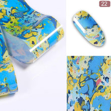 Load image into Gallery viewer, Nail Foils Marble Series Nail Art Transfer Sticker Paper Gold Line Foils Bright Marble Design Decoration Marble Nail Art Stickers Water Transfer Nail Decals Full Wraps Gradient Acrylic Nail Kits for Women Manicure Decoration Accessories