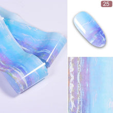 Load image into Gallery viewer, Nail Foils Marble Series Nail Art Transfer Sticker Paper Gold Line Foils Bright Marble Design Decoration Marble Nail Art Stickers Water Transfer Nail Decals Full Wraps Gradient Acrylic Nail Kits for Women Manicure Decoration Accessories