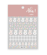 Load image into Gallery viewer, Nail Glue Stickers Stars Moon Cartoon Rabbit Panda Flower Nail Decoration Decals Nail Sticker Nail Art Decorations Design Decoration Acrylic Nail Supplies Designer Nail Decorations for Women Girls Kids 3D Nail Art Stickers Decals