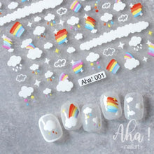 Load image into Gallery viewer, Nail Glue Stickers Stars Moon Cartoon Rabbit Panda Flower Nail Decoration Decals Nail Sticker Nail Art Decorations Design Decoration Acrylic Nail Supplies Designer Nail Decorations for Women Girls Kids 3D Nail Art Stickers Decals