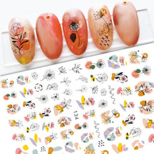 Load image into Gallery viewer, Nail Stickers Cute Rabbit Nail Art Decorations No Face Man Nail Sliders For Manicure Women Kids Girls Manicure Decoration Nail Art Supplies 3D Self-Adhesive Nail Decals Designer Nail Stickers for Acrylic Nails
