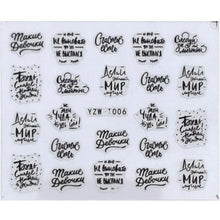 Load image into Gallery viewer, Nail Stickers for Manicure Nail Sticker Sliders For Nails Decal Self-adhesive Nails Figures Transfer Black Accessories Sliders Manicure Decoration 3D Nail Supplies Holographic Decals Transfer Sliders Nail Design Manicures Nail Self-Adhesive Sticker