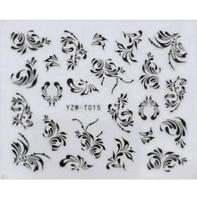 Load image into Gallery viewer, Nail Stickers for Manicure Nail Sticker Sliders For Nails Decal Self-adhesive Nails Figures Transfer Black Accessories Sliders Manicure Decoration 3D Nail Supplies Holographic Decals Transfer Sliders Nail Design Manicures Nail Self-Adhesive Sticker