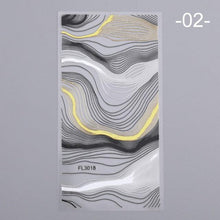 Load image into Gallery viewer, Nail Strip Stickers Black Gold Rose Gold Silver Metal Strip Tape Nail Art Adhesive Foil Tips Nail Sticker Decals Metallic Curve Strip Line Nail Decal Self-Adhesive 3D Wave Design Decoration for Women Girls Tape Nail Art Stickers Decal Decoration