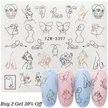 Load image into Gallery viewer, Nail Watermark Decals Sexy lips Middle finger Sexy girl Water Transfer Slider Russia Words Manicure Tattoos Sliders For Manicure Women Kids Girls Manicure Decoration Nail Art Supplies 3D Self-Adhesive Nail Decals Designer Nail Stickers for Acrylic Nails