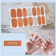 Load image into Gallery viewer, Nail Wraps Polish Decals Strips Golden Glitter 3D Adhesive Full Nail Art Stickers Manicure Kits Women Nail Decorations Accessories Metal Curve Stripe Lines Design Letter Nail Sticker Adhesive Decoration Template Nail Tool Decorations