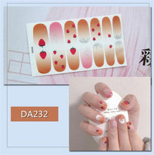 Load image into Gallery viewer, Nail Wraps Polish Decals Strips Golden Glitter 3D Adhesive Full Nail Art Stickers Manicure Kits Women Nail Decorations Accessories Metal Curve Stripe Lines Design Letter Nail Sticker Adhesive Decoration Template Nail Tool Decorations