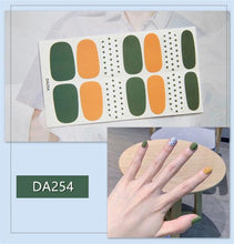 Load image into Gallery viewer, Nail Wraps Polish Decals Strips Golden Glitter 3D Adhesive Full Nail Art Stickers Manicure Kits Women Nail Decorations Accessories Metal Curve Stripe Lines Design Letter Nail Sticker Adhesive Decoration Template Nail Tool Decorations