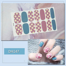 Load image into Gallery viewer, Nail Wraps Polish Decals Strips Golden Glitter 3D Adhesive Full Nail Art Stickers Manicure Kits Women Nail Decorations Accessories Metal Curve Stripe Lines Design Letter Nail Sticker Adhesive Decoration Template Nail Tool Decorations