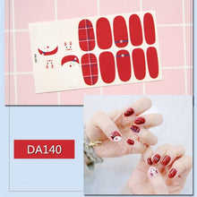 Load image into Gallery viewer, Nail Wraps Polish Decals Strips Golden Glitter 3D Adhesive Full Nail Art Stickers Manicure Kits Women Nail Decorations Accessories Metal Curve Stripe Lines Design Letter Nail Sticker Adhesive Decoration Template Nail Tool Decorations