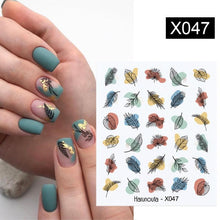 Load image into Gallery viewer, Nails Sticker Nail Art Decorations Flowers Leaves Decals Water Transfer Sliders Woman Face Fruit Foil Manicures Wraps Water Transfer Nail Decals Sticker For Pretty Girl Self-Adhesive Nail Decals Designer Nail Stickers for Acrylic Decal