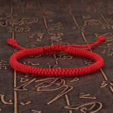 Load image into Gallery viewer, National Style Lucky Red String Bracelet Handmade Braided Knot Charm Bracelets For Women Men Red Bracelet Protection Red Cord Bracelet Adjustable Braided Knot Bracelet