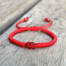 Load image into Gallery viewer, National Style Lucky Red String Bracelet Handmade Braided Knot Charm Bracelets For Women Men Red Bracelet Protection Red Cord Bracelet Adjustable Braided Knot Bracelet